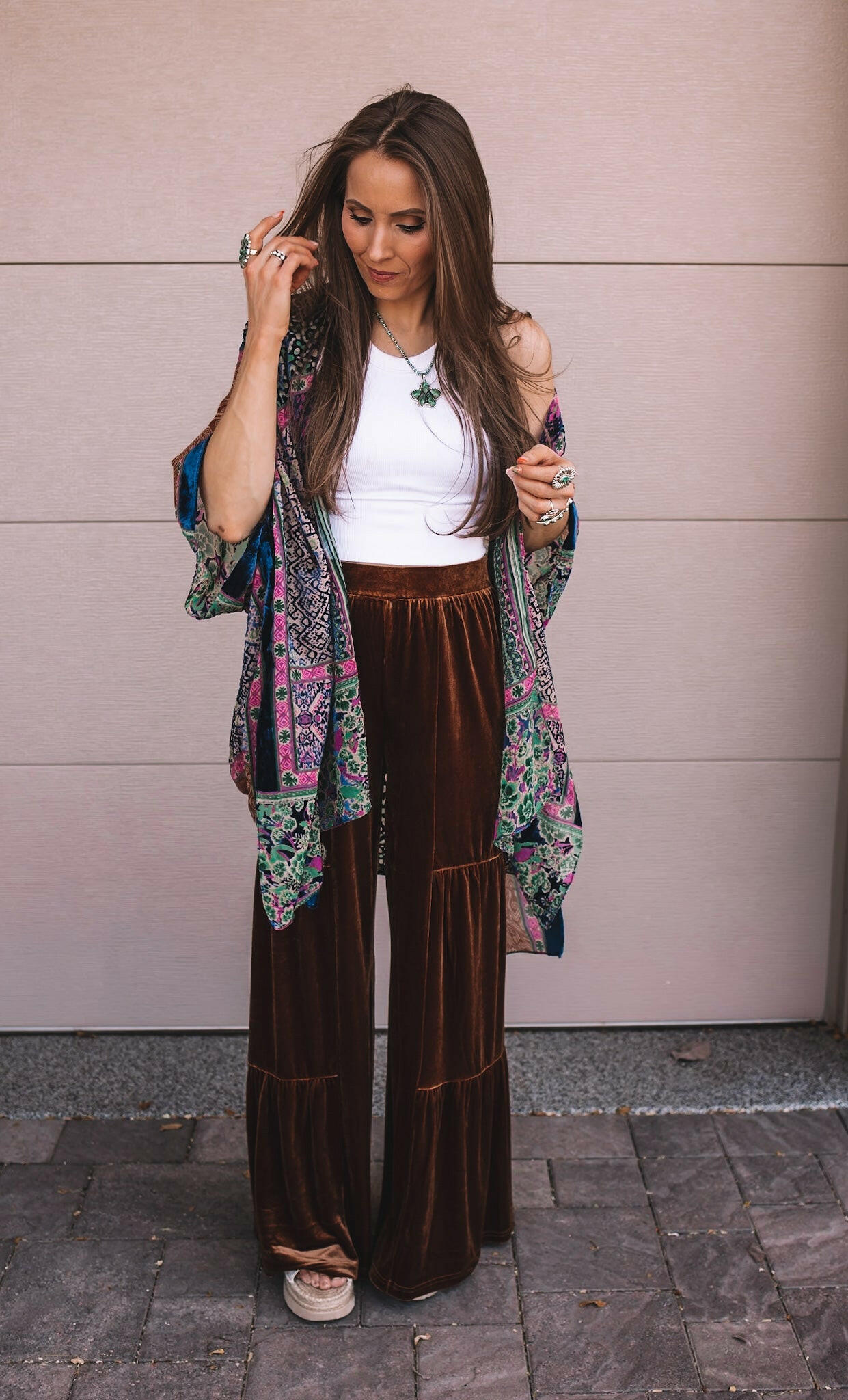 Bohemian Burnout Velvet Kimono - Image 20