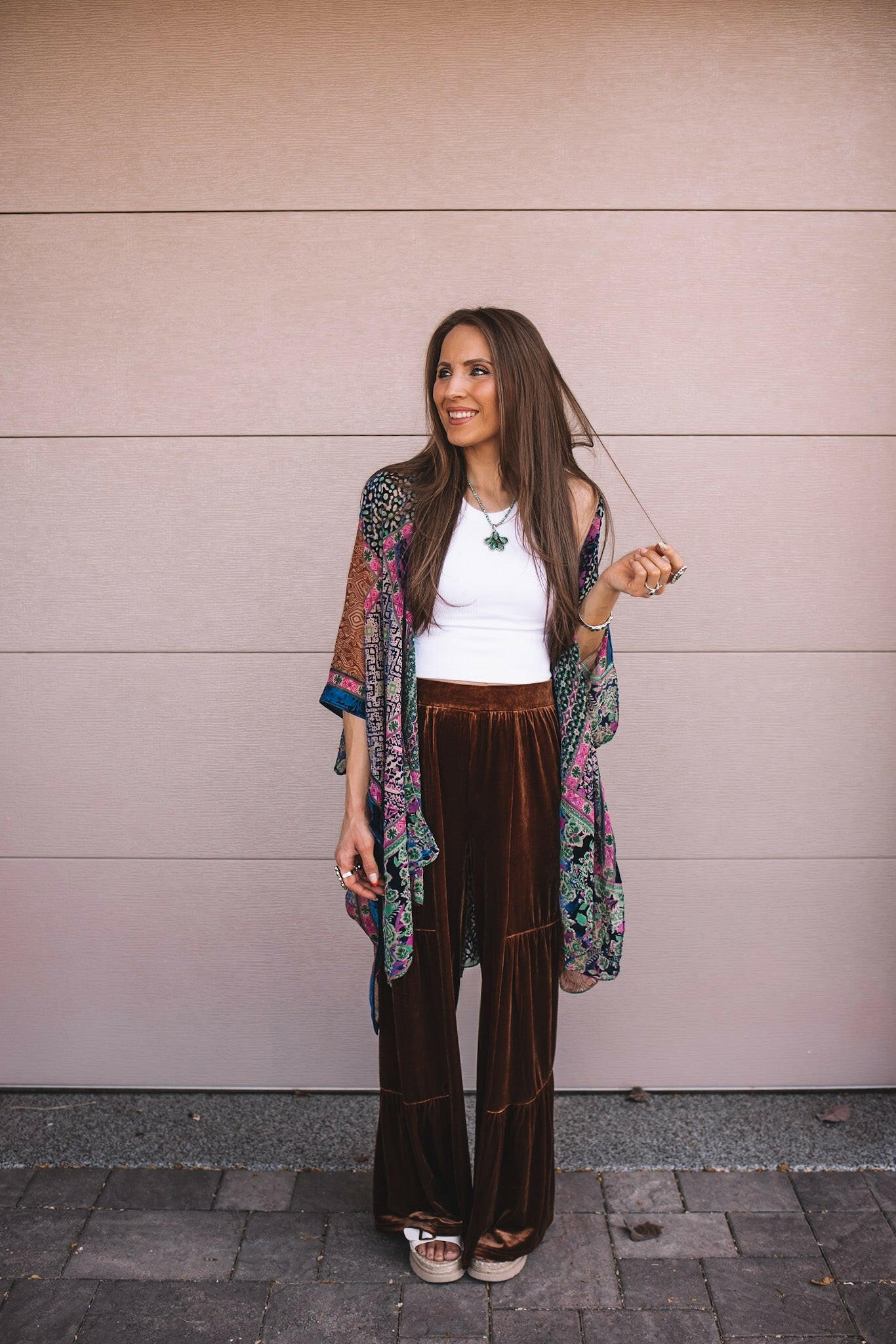 Bohemian Burnout Velvet Kimono - Image 12