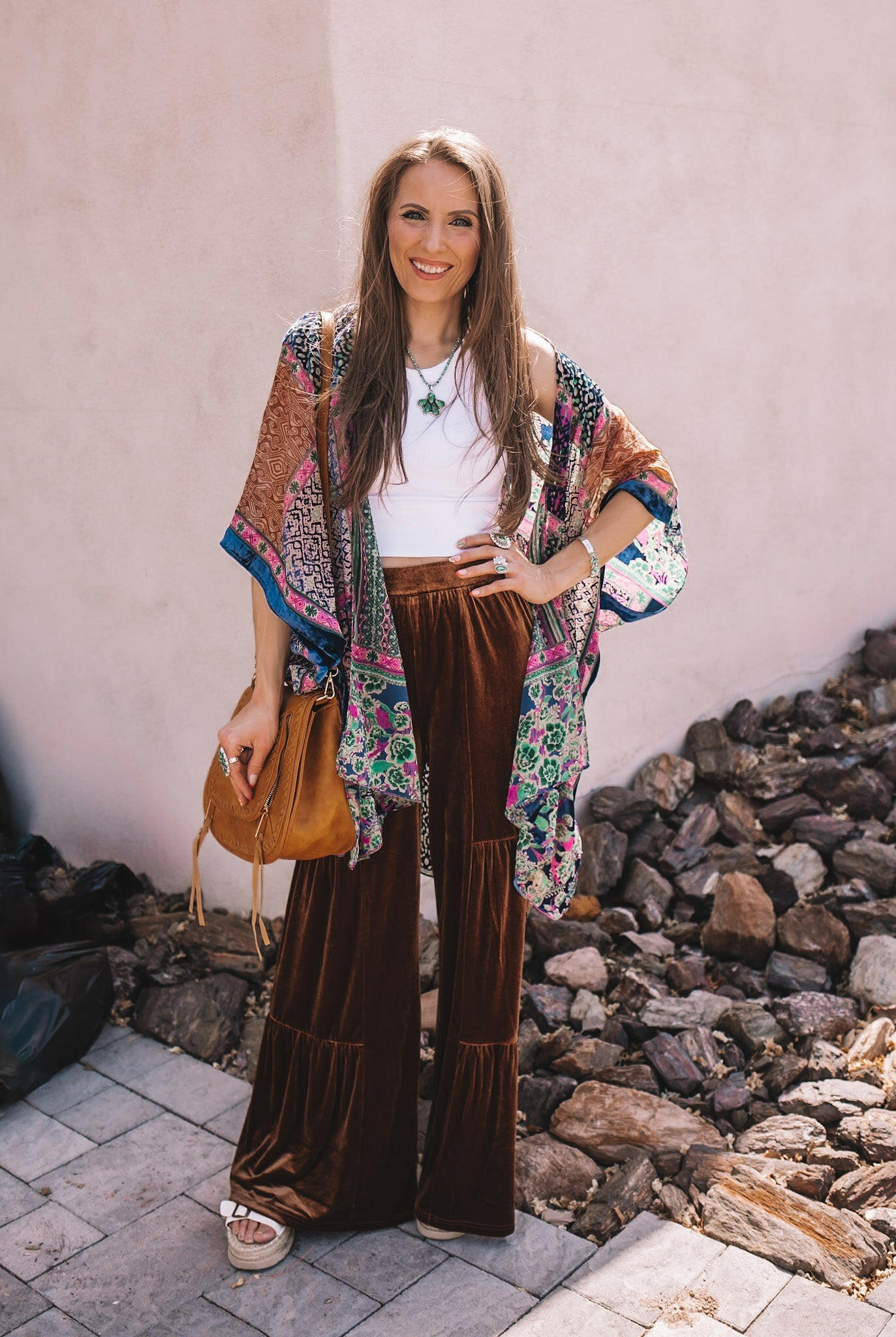 Bohemian Burnout Velvet Kimono - Image 15