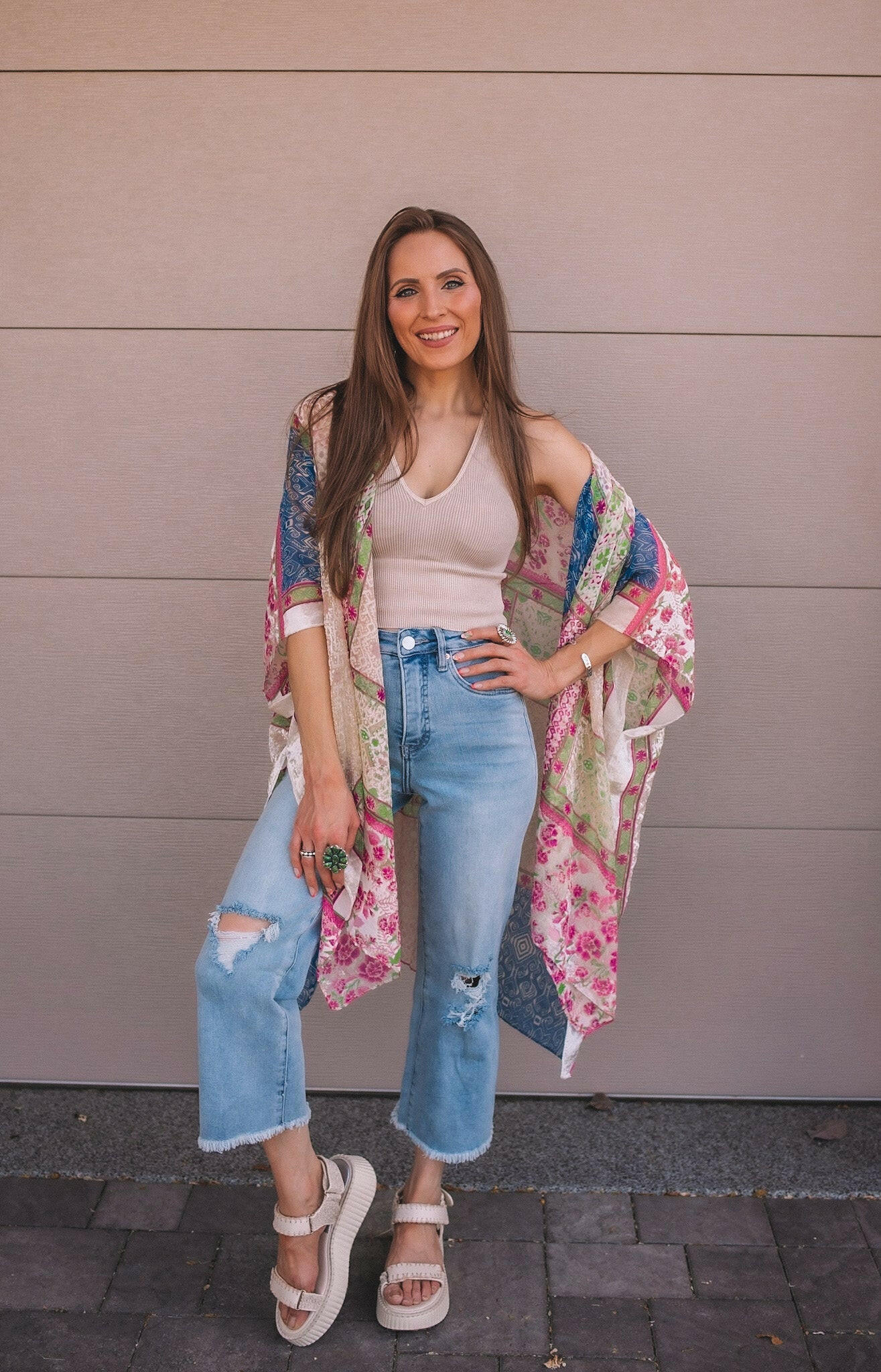 Bohemian Burnout Velvet Kimono - Image 4