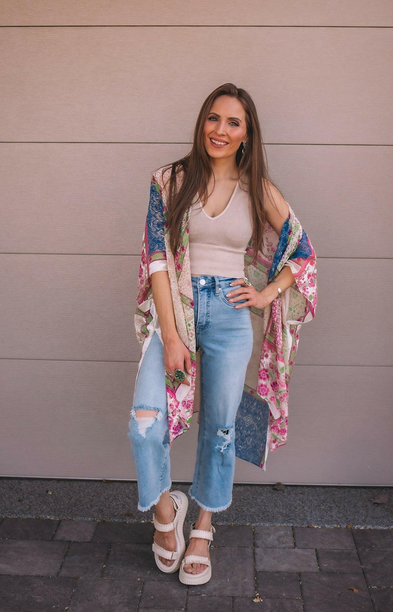 Bohemian Burnout Velvet Kimono - Image 5
