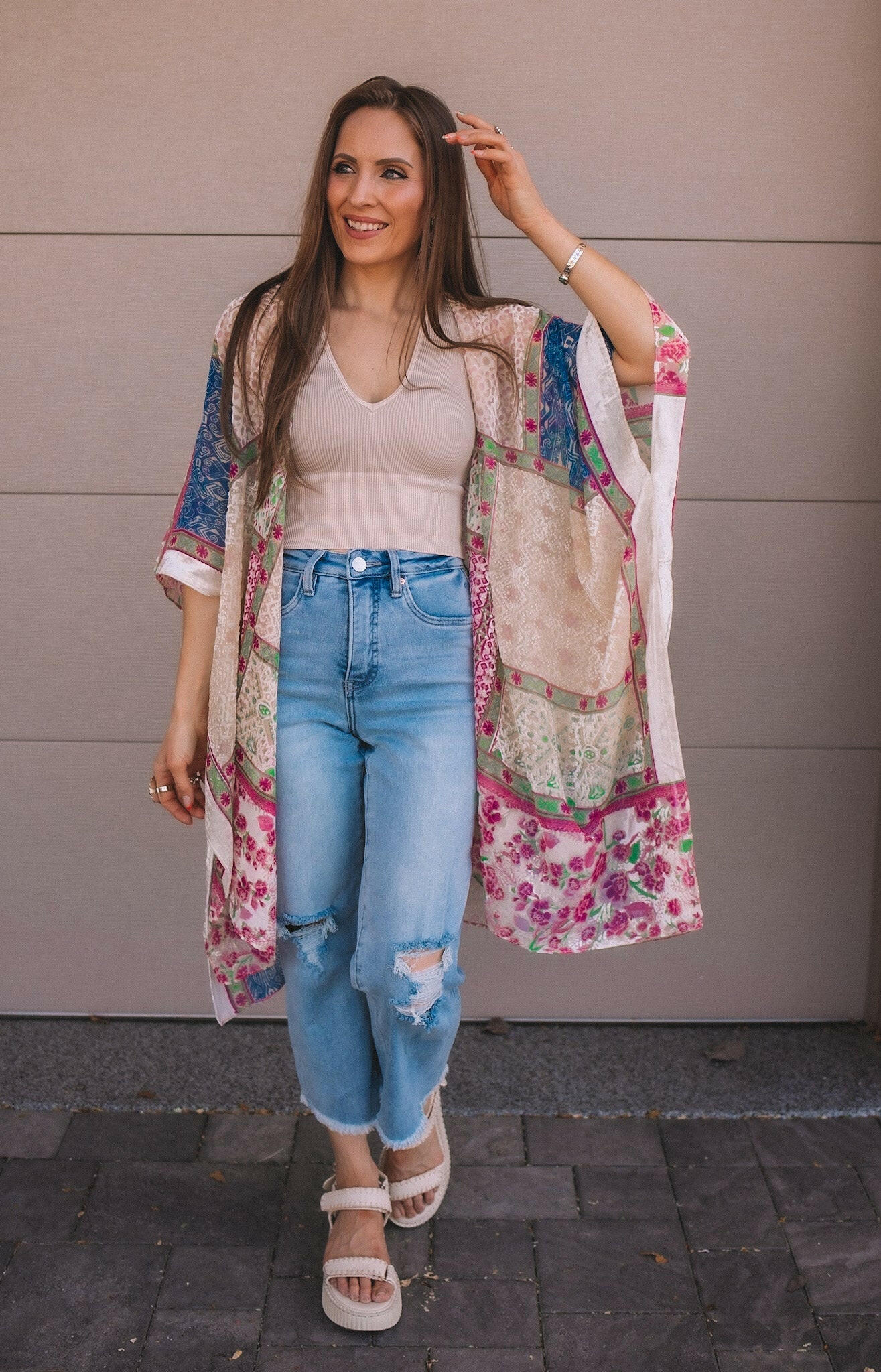 Bohemian Burnout Velvet Kimono - Image 6