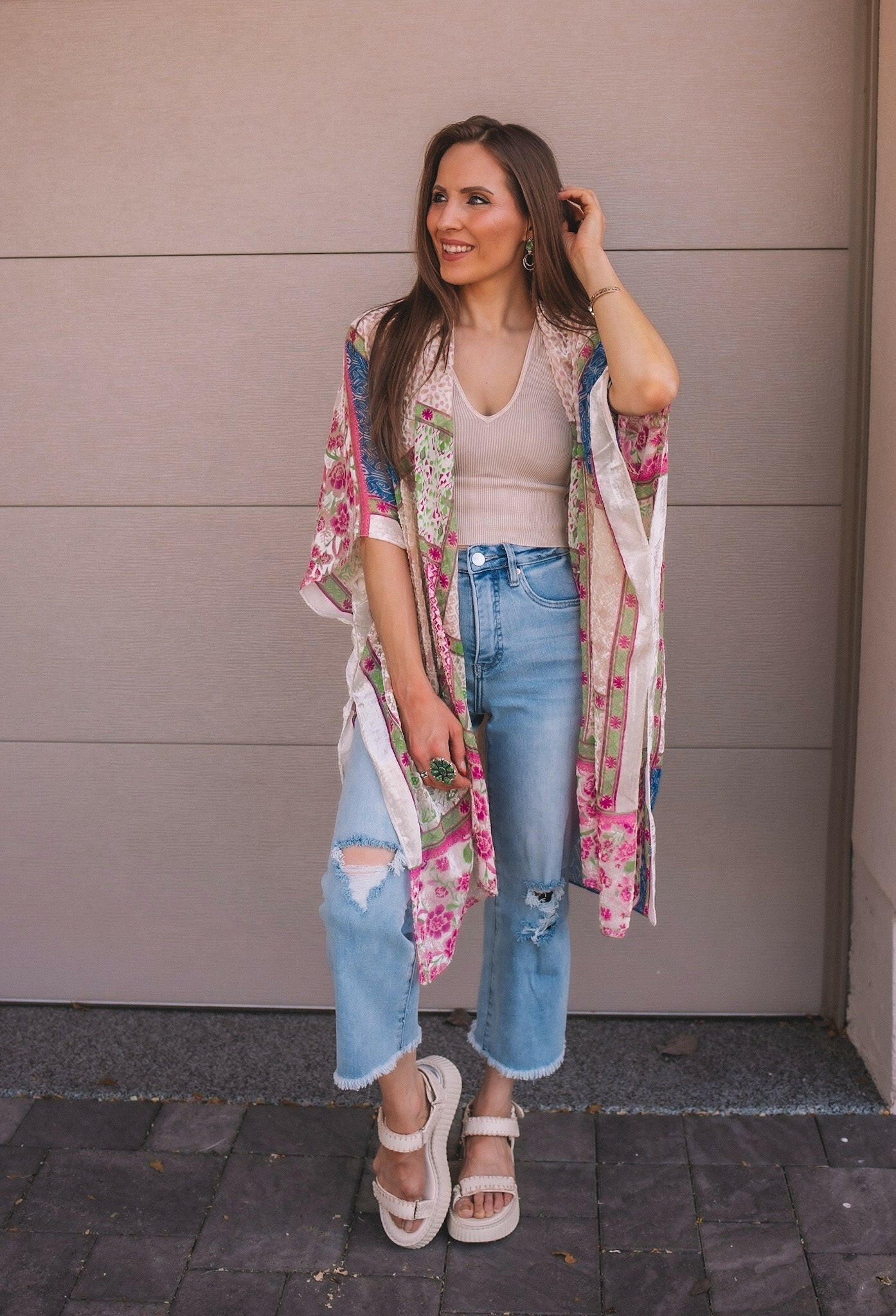Bohemian Burnout Velvet Kimono - Image 9