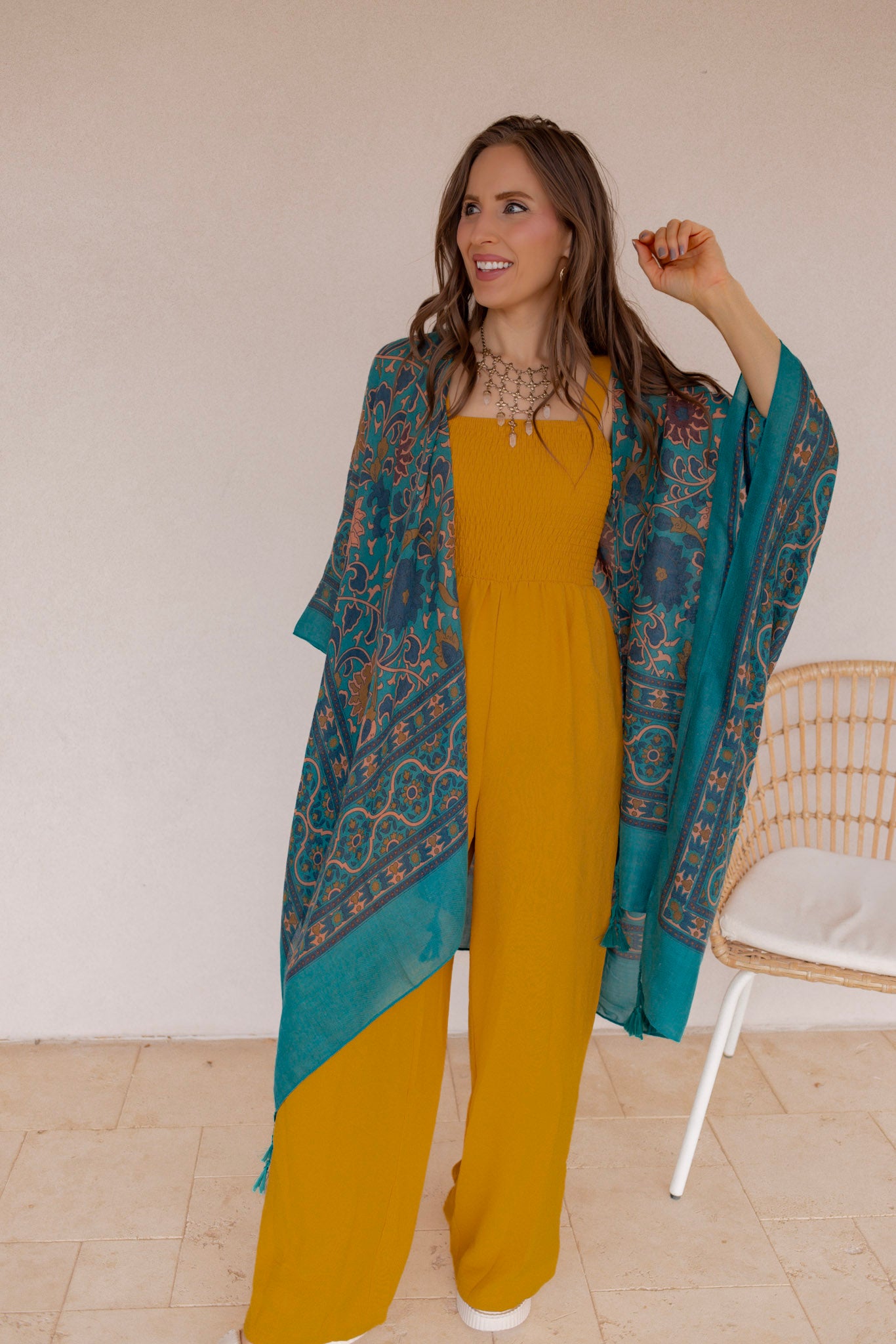 Touch of Morocco Tapestry Tassel Kimono - Image 11