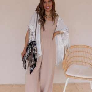 Festival Feels Crochet Medallion Tassel Kimono