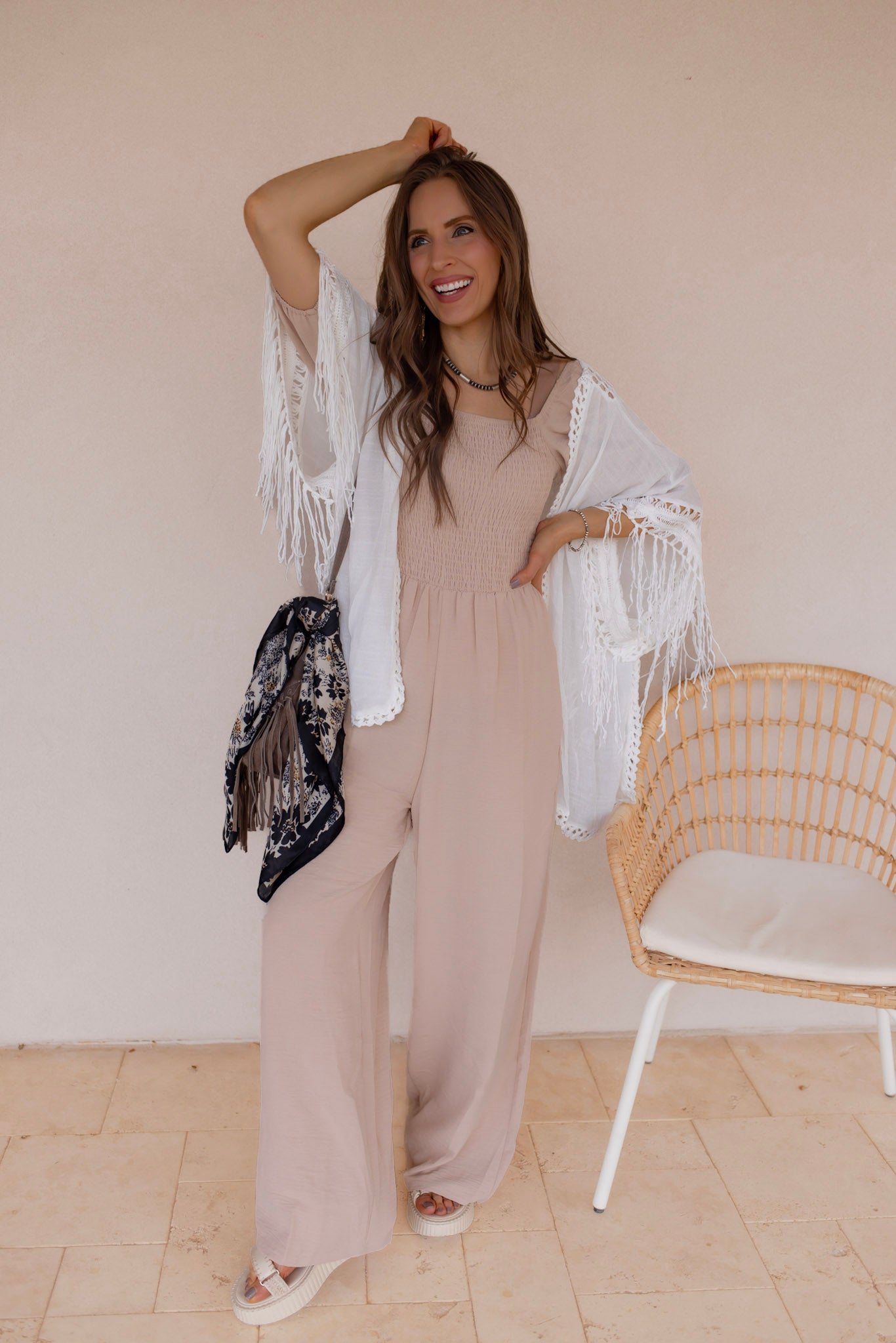 Festival Feels Crochet Medallion Tassel Kimono - Image 8