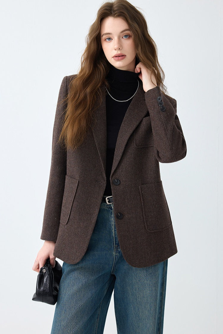 Maillard Brown Wool Blazer - Image 2