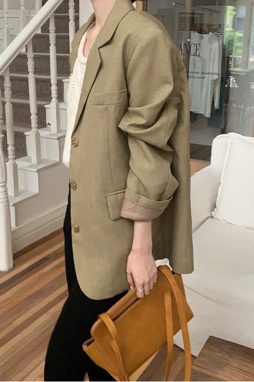 Loose Fit Casual Blazer - Image 4