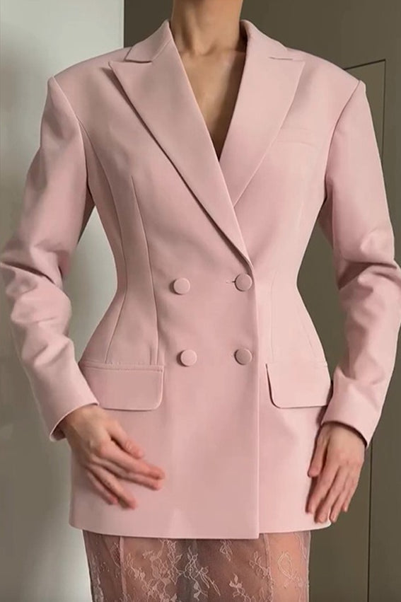 Pink Buttoned Blazer - Image 3