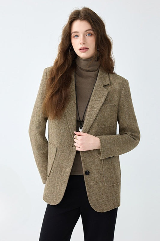 Maillard Brown Wool Blazer - Image 10