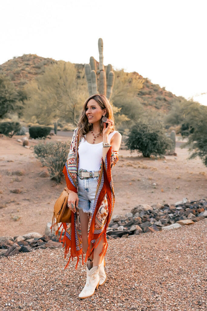 Bohemian Diamond Tassel Kimono - Image 3