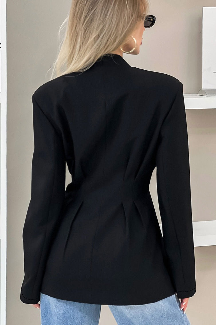 Belted Slim Fit Blazer - Image 6