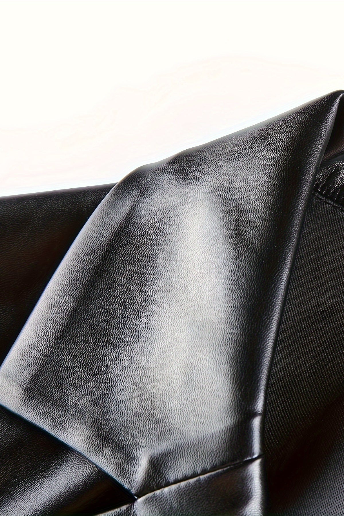 Elegant Loose PU Blazer Coat - Image 4