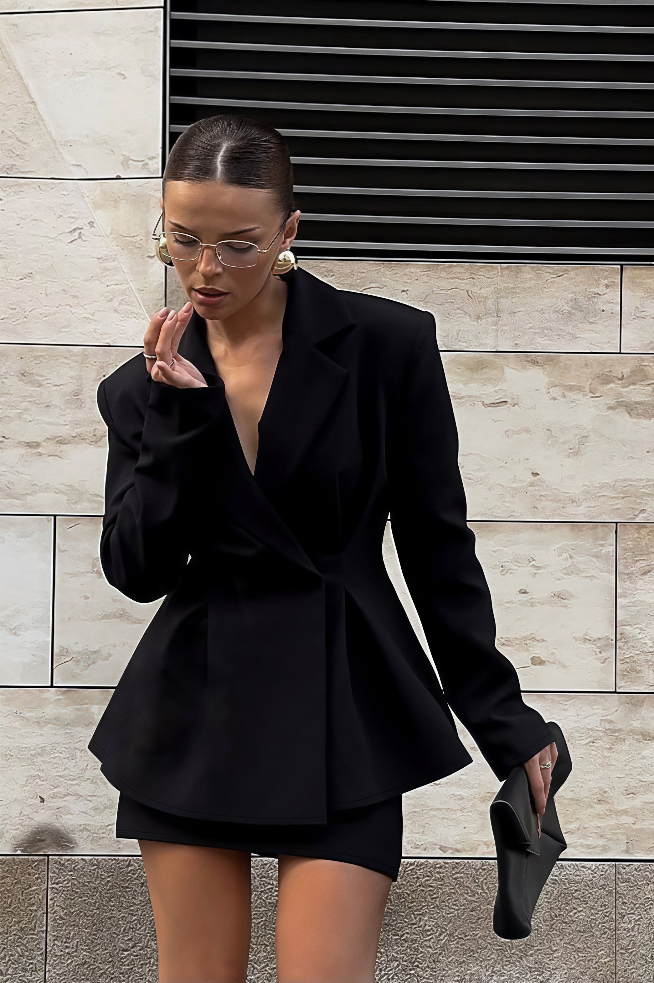 Elegant Slim Waist Elegant Two Piece Bodycon Skirt Blazer - Image 2