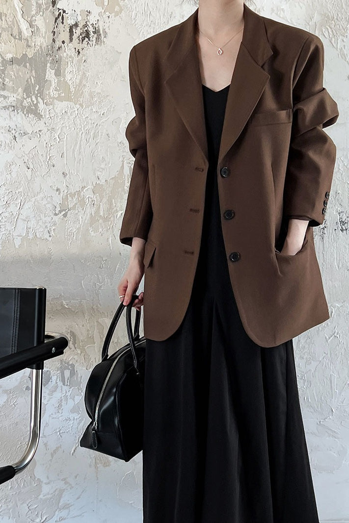 Vintage Casual Long Sleeve Blazer - Image 14