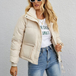 Short Stand Collar Puffer Coat