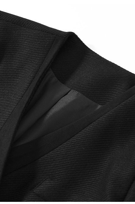 Double Breasted Wool Blend Blazer - Image 5