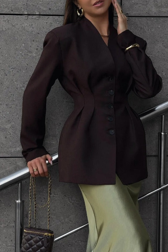 Elegant Long Sleeve Blazer - Image 15