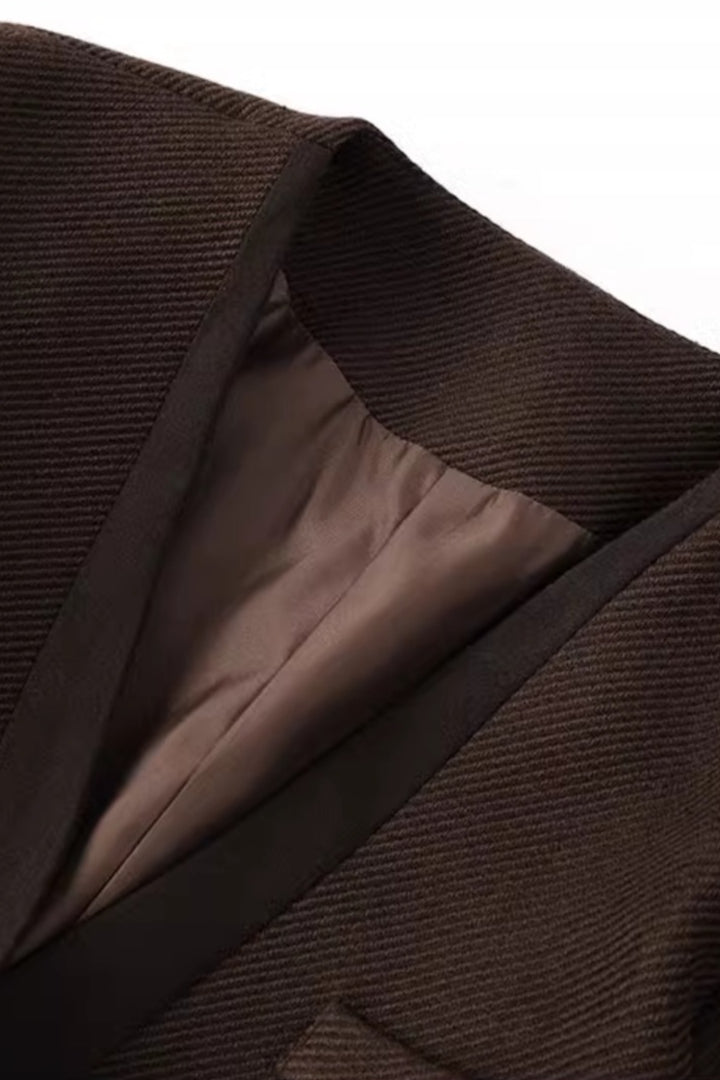 V Neck Single Breasted Blazer - Image 8