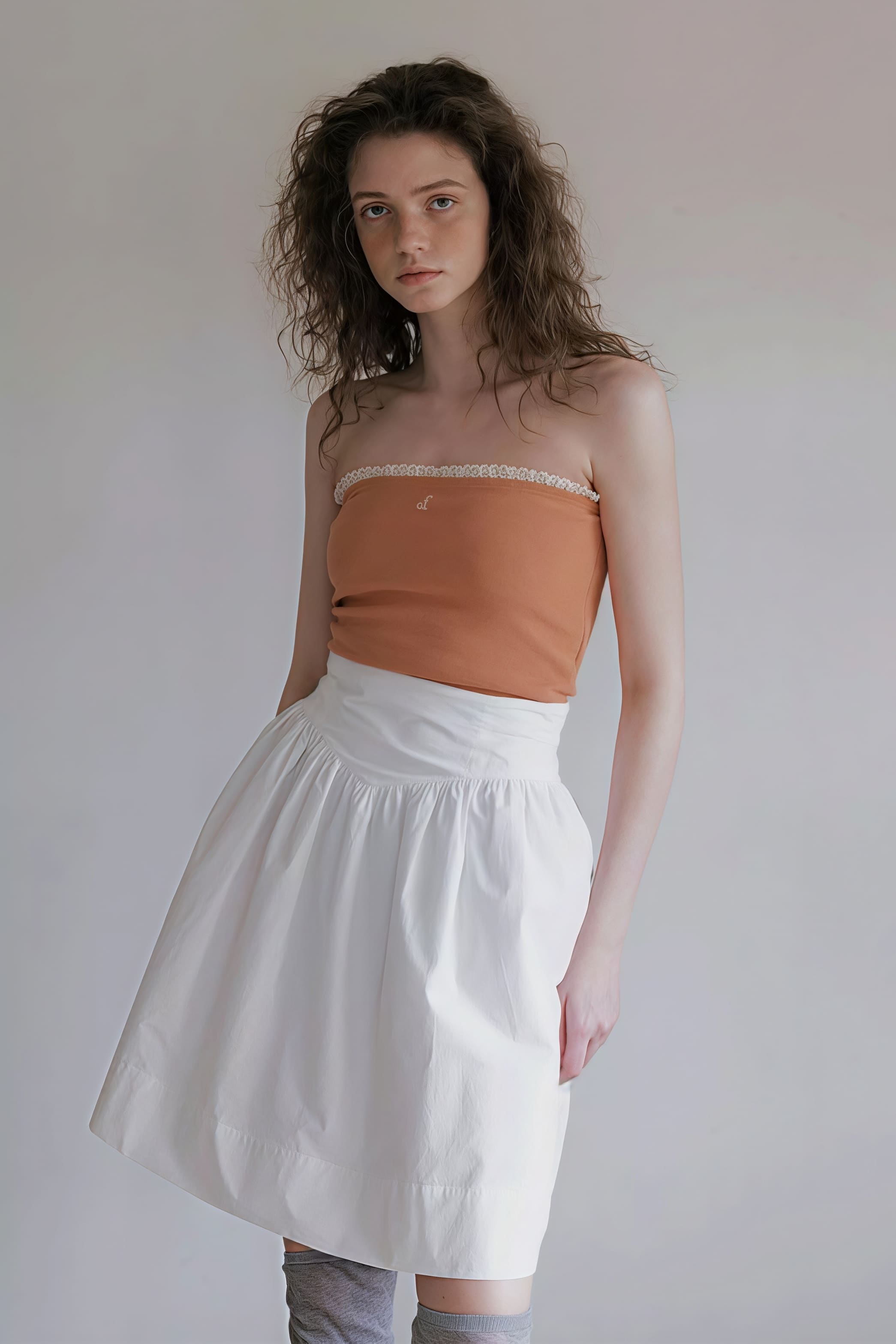 High Waist Pleated Waistband Solid Tulip Vintage Youthful Mini Skirt - Image 3
