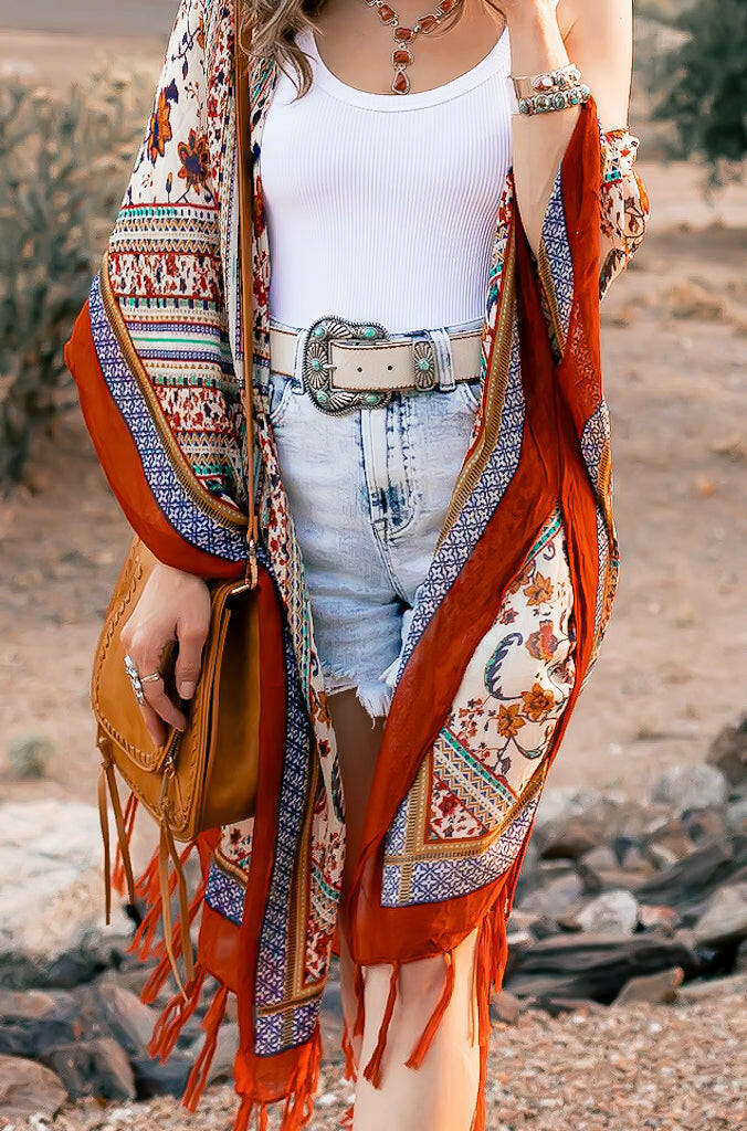 Bohemian Diamond Tassel Kimono - Image 5
