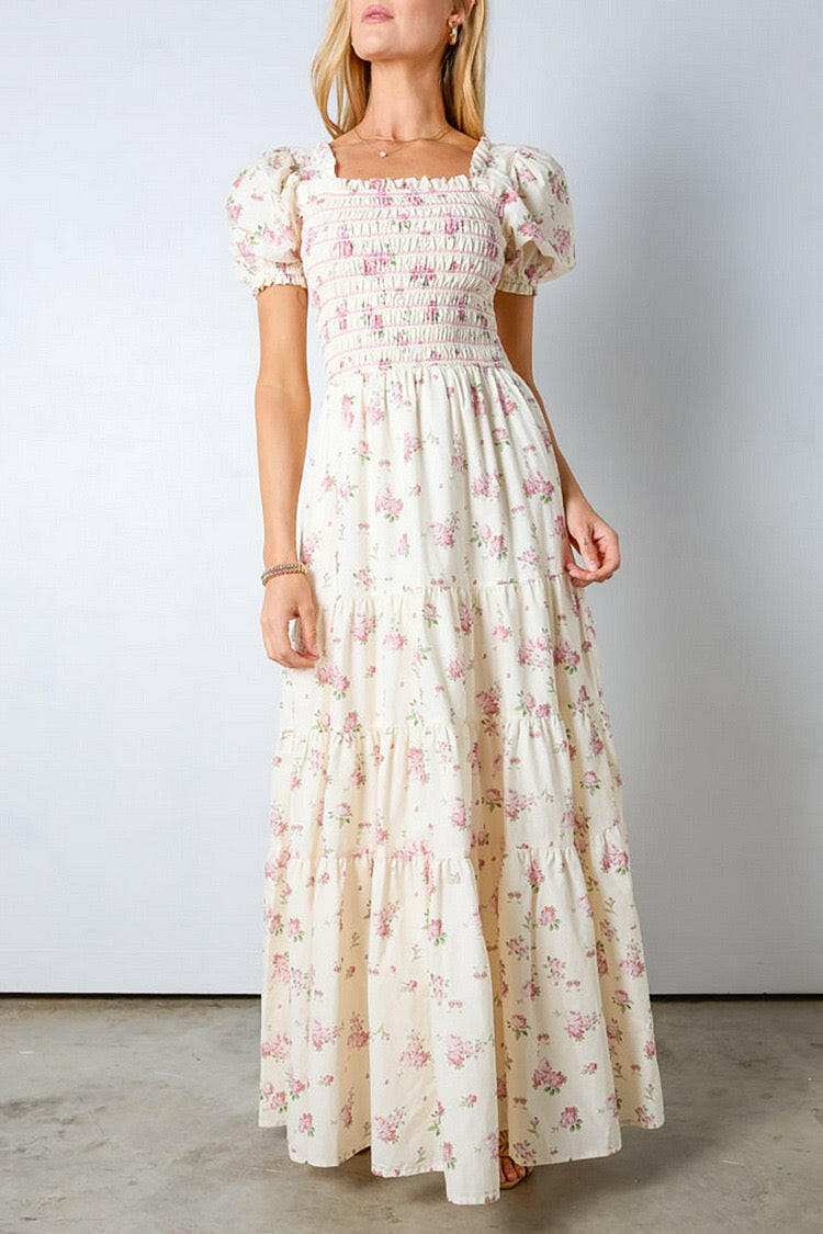 Smocked Floral Maxi Dress - Image 2
