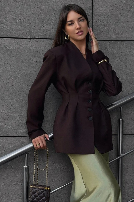 Elegant Long Sleeve Blazer - Image 13