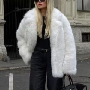 Solid Eco Faux Fur Coat