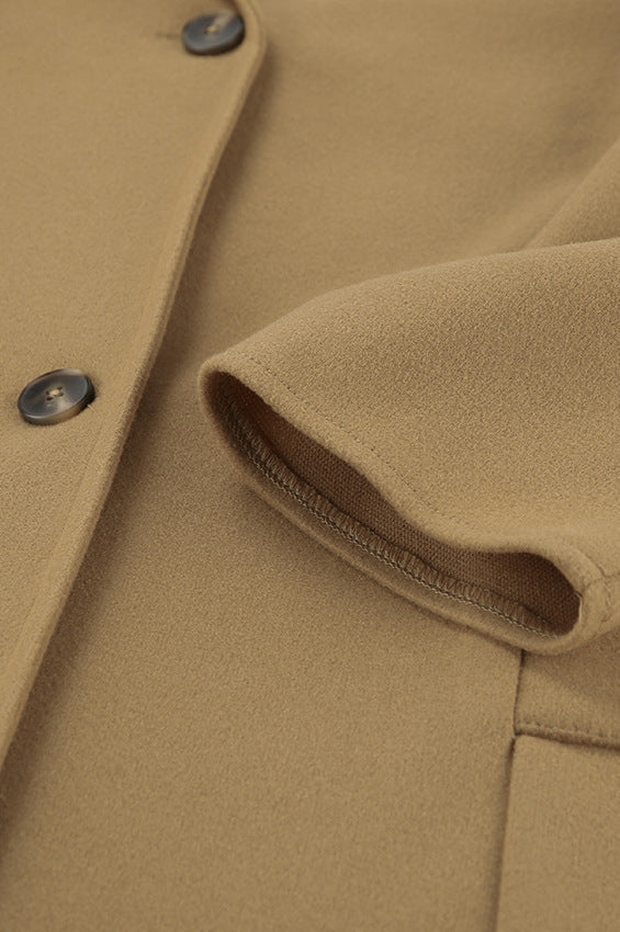 Loose Wool Lapel Coat - Image 10