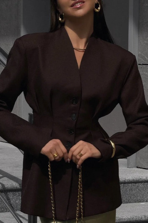 Elegant Long Sleeve Blazer - Image 14