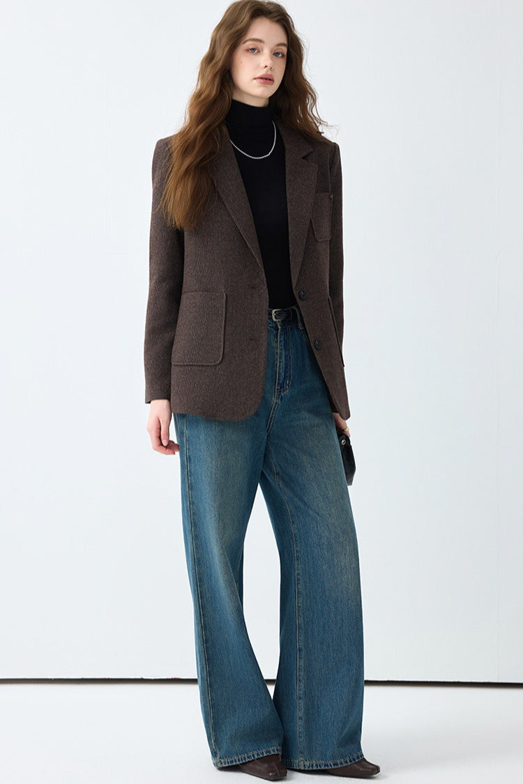Maillard Brown Wool Blazer - Image 7