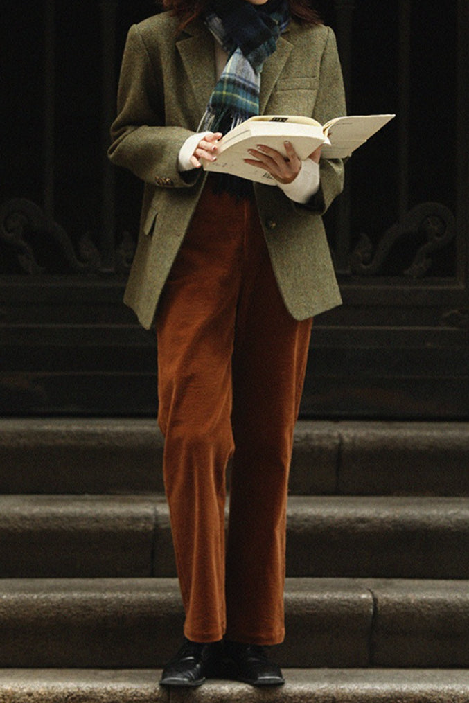 Wool Blend Single Breasted Blazer - Image 5
