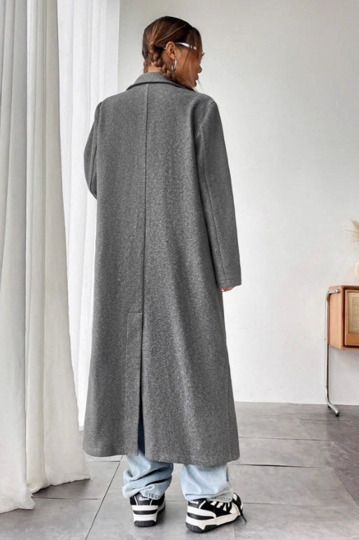 Minimalist Wool Duster Coat - Image 6