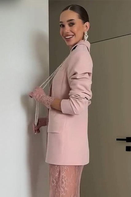 Pink Buttoned Blazer - Image 6