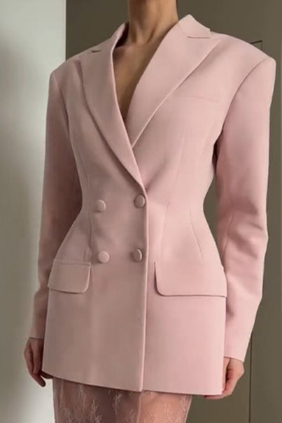 Pink Buttoned Blazer - Image 2