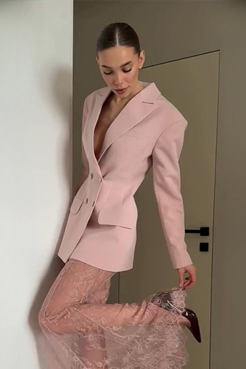 Pink Buttoned Blazer - Image 5