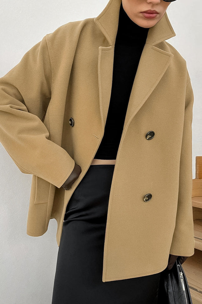 Loose Wool Lapel Coat - Image 4