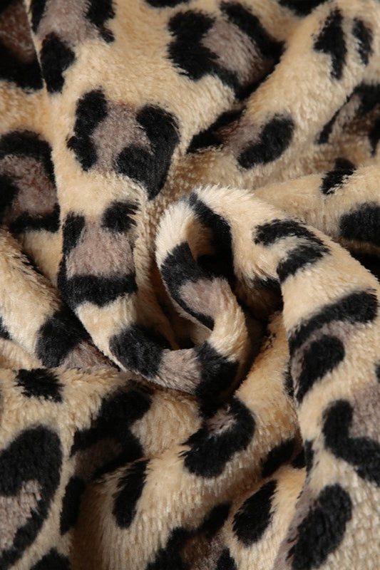 Sexy Leopard Plush Crop Coat - Image 8