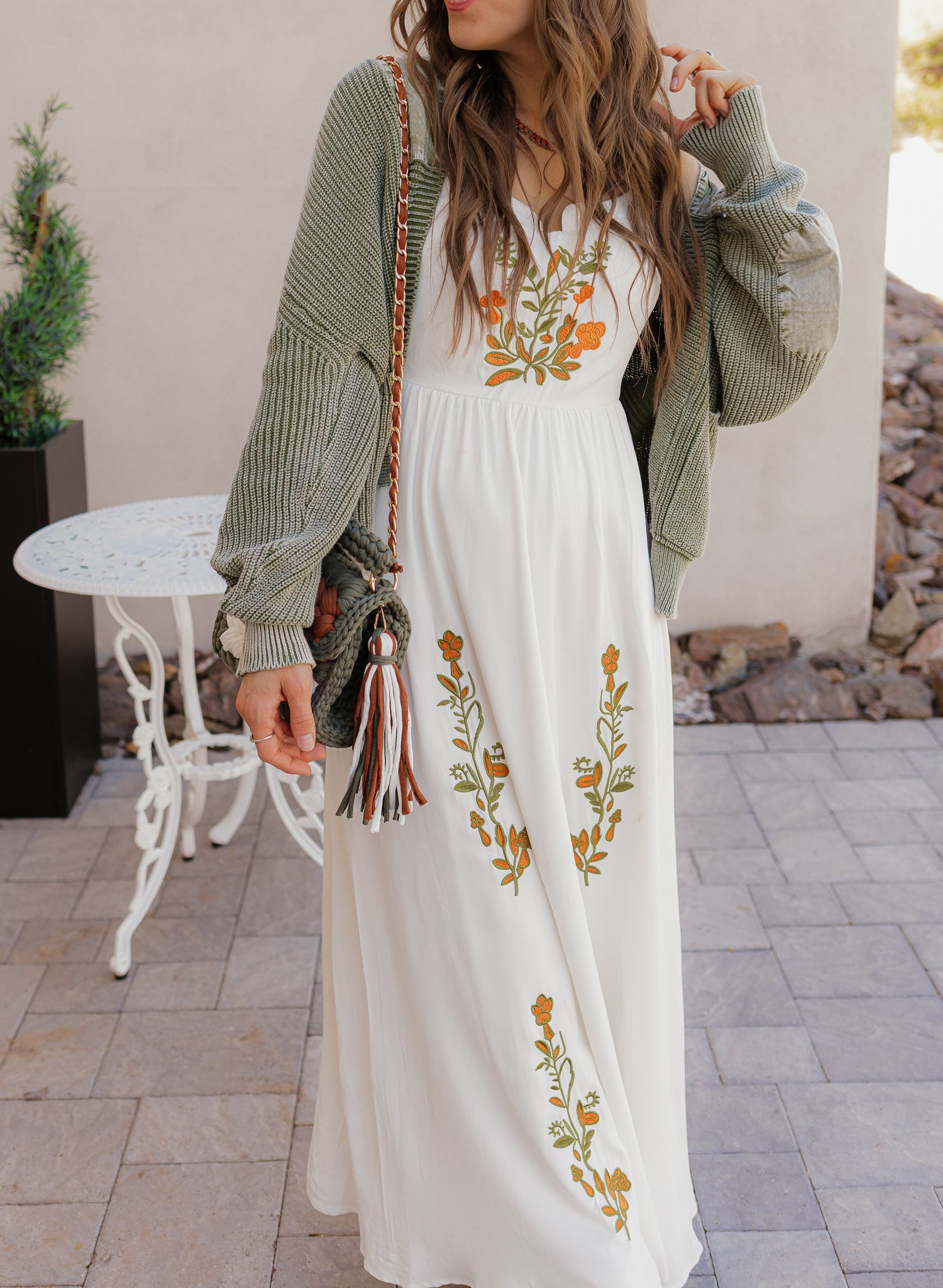 Floral Embroidered Maxi Dress - Image 2