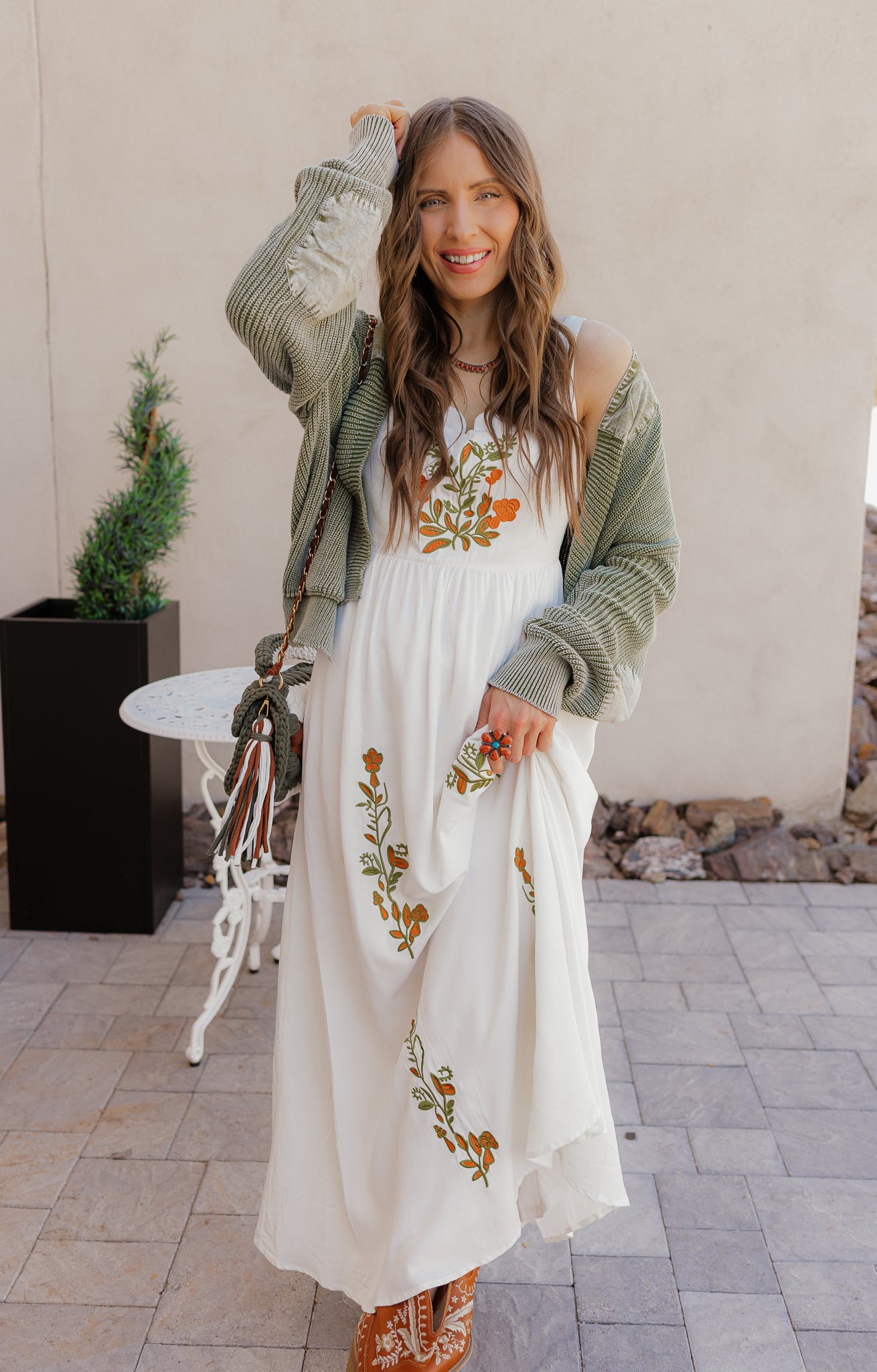 Floral Embroidered Maxi Dress - Image 27