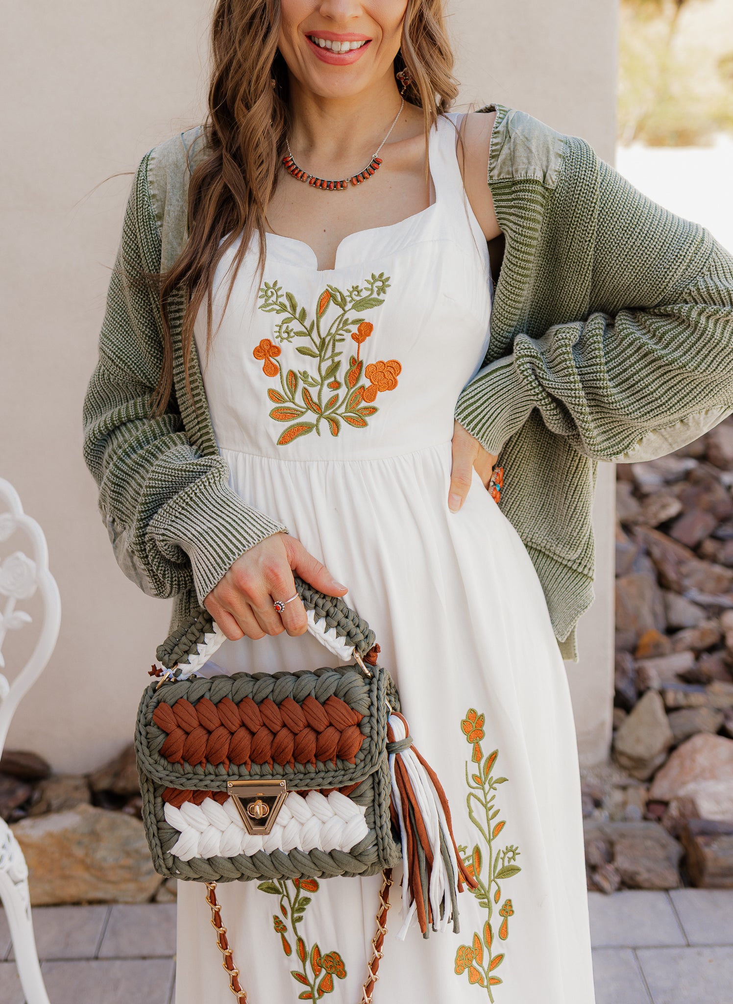 Floral Embroidered Maxi Dress - Image 7