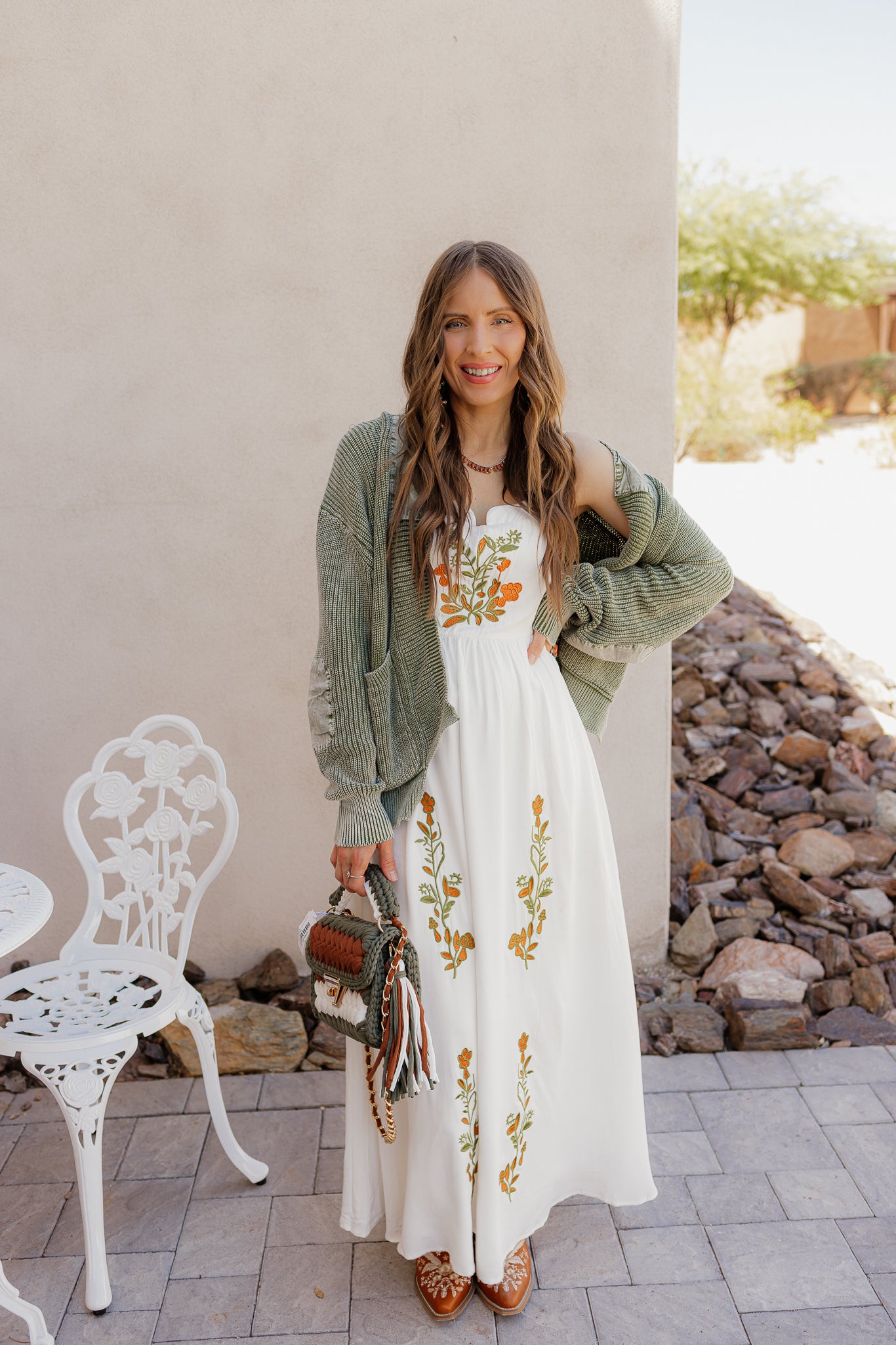 Floral Embroidered Maxi Dress - Image 9