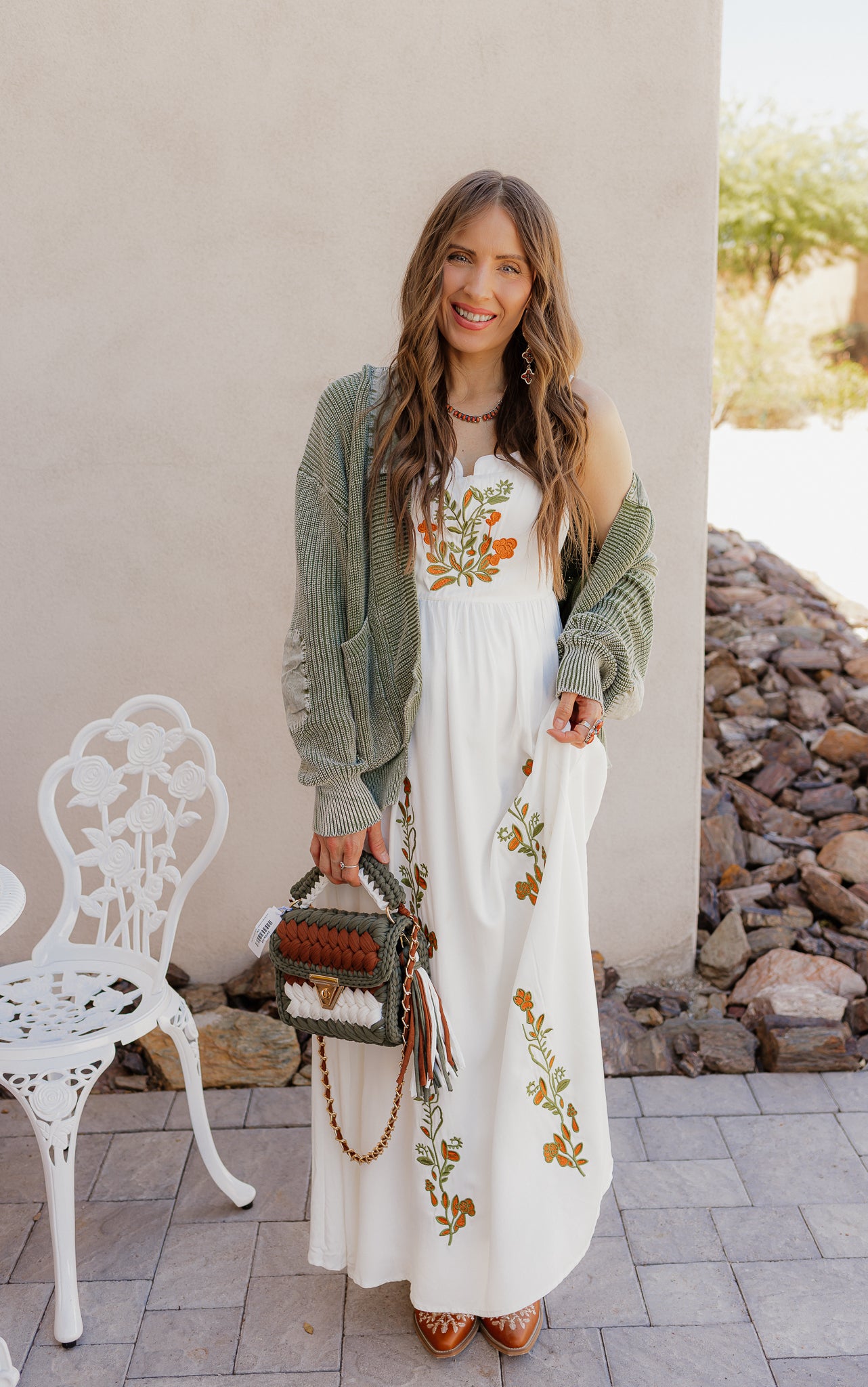 Floral Embroidered Maxi Dress - Image 11