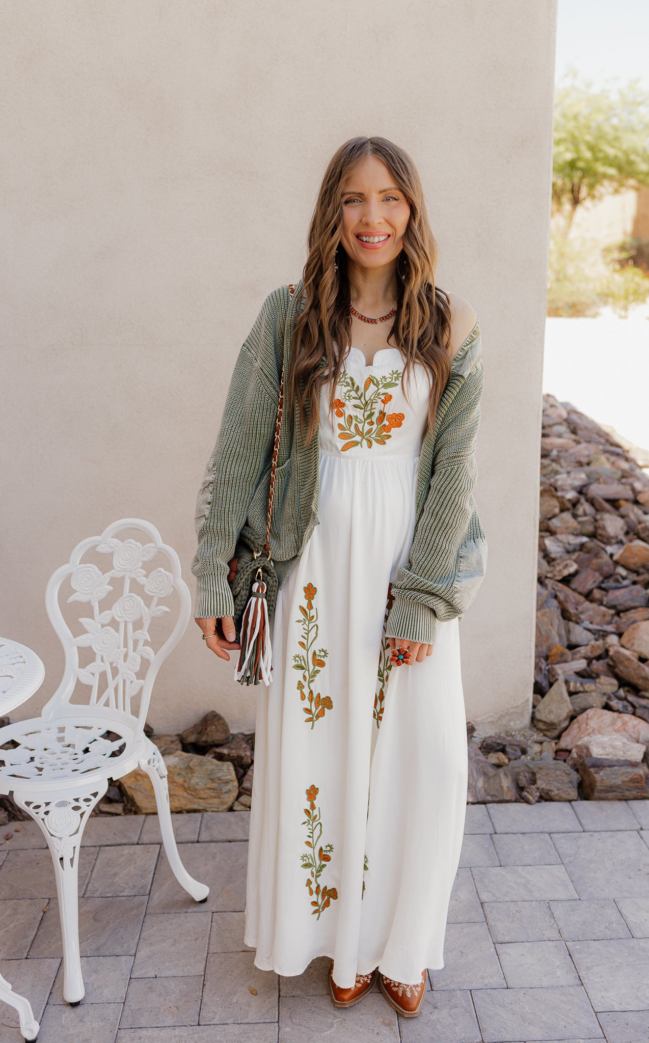 Floral Embroidered Maxi Dress - Image 10