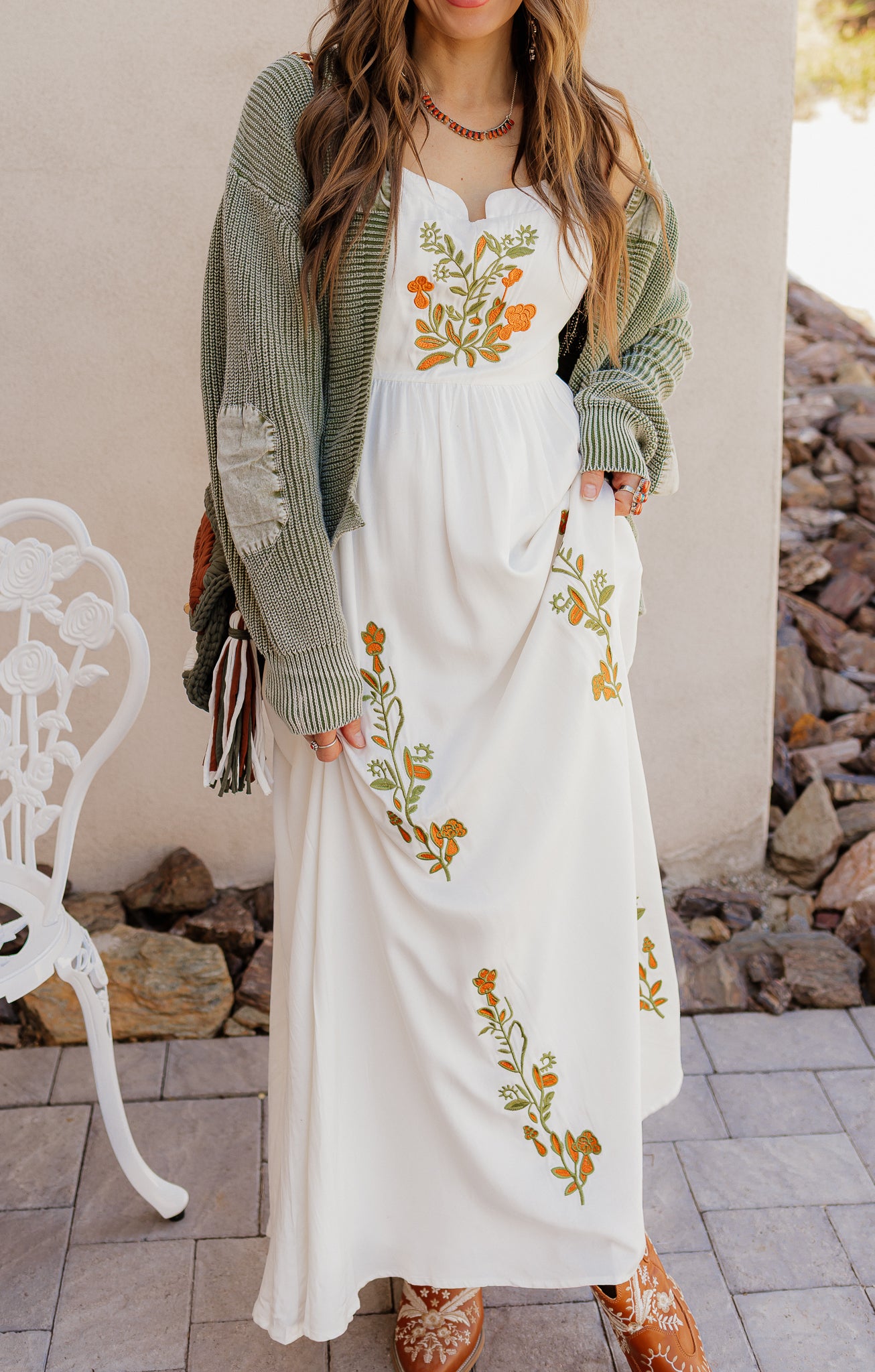 Floral Embroidered Maxi Dress - Image 4
