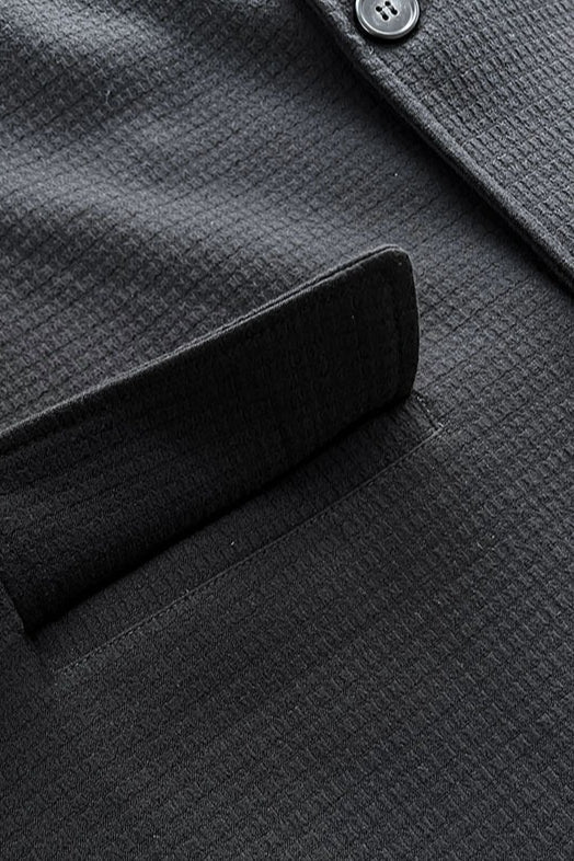 Waffle Textured Oversized Blazer - Image 11