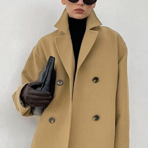 Loose Wool Lapel Coat