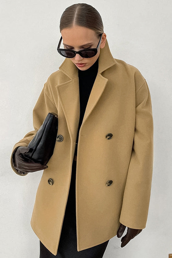 Loose Wool Lapel Coat - Image 3