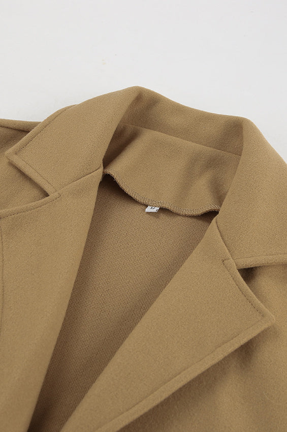 Loose Wool Lapel Coat - Image 9